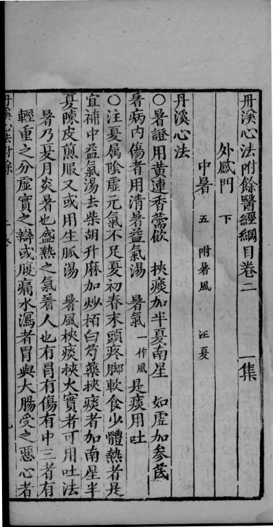 丹溪心法附余  卷2